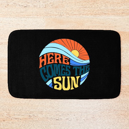 Here comes the sun Bath Mats