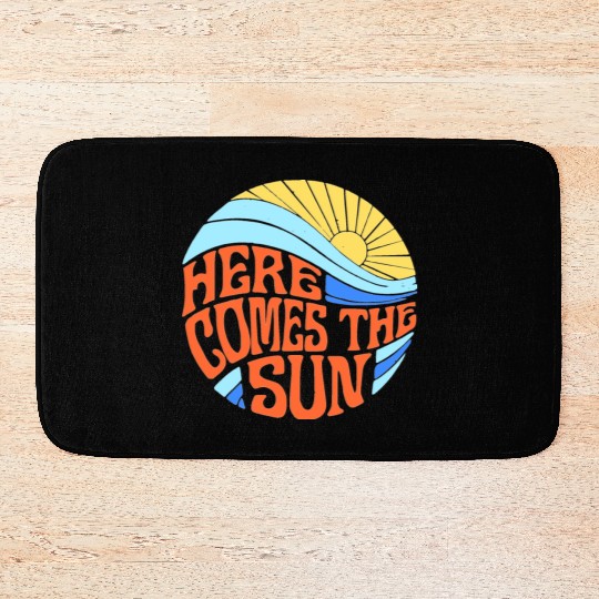 Here comes the sun Bath Mats