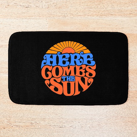 Here comes the sun Bath Mats