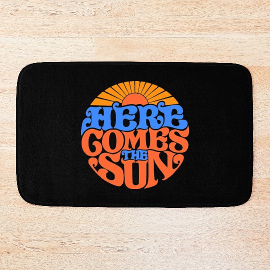 Here comes the sun Bath Mats