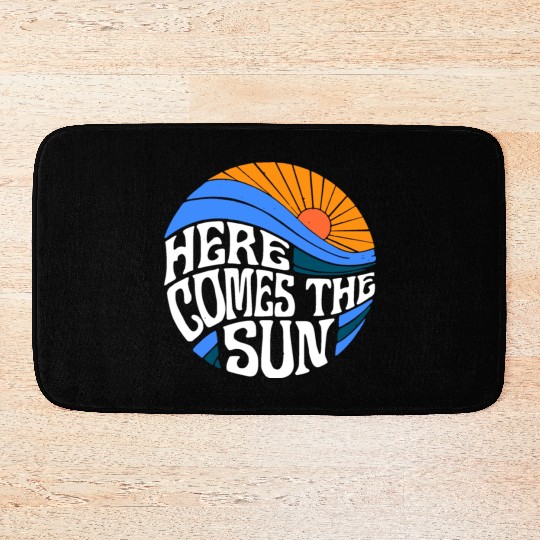 Here comes the sun Bath Mats