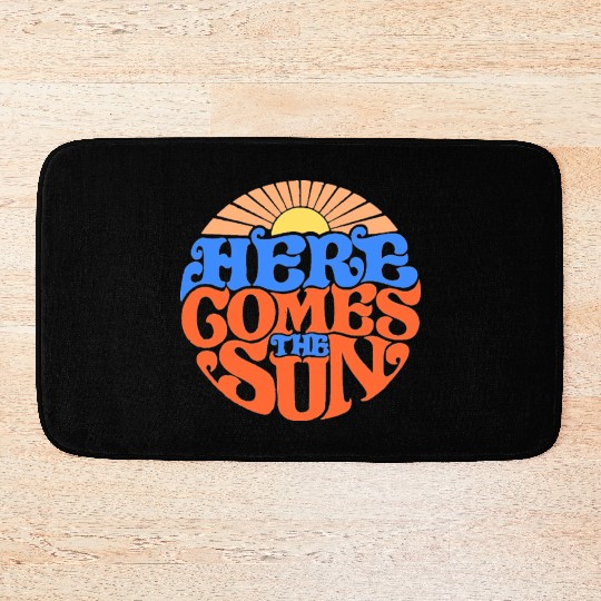 Here comes the sun Bath Mats