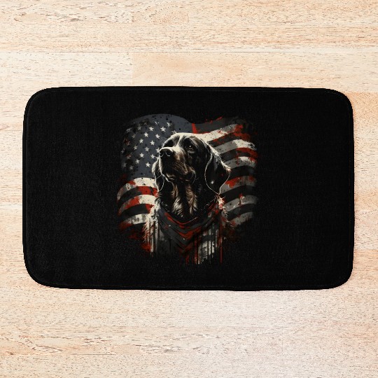 US Dog 4th of July Bath Mats