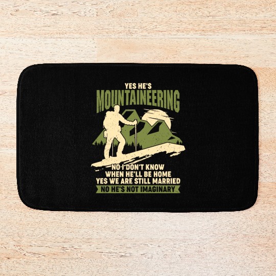 Mountaineering Mountaineer Wife Couple Gift Bath Mats