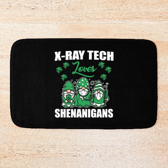 X-Ray Tech Loves Shenanigans St. Patricks Day Bath Mats