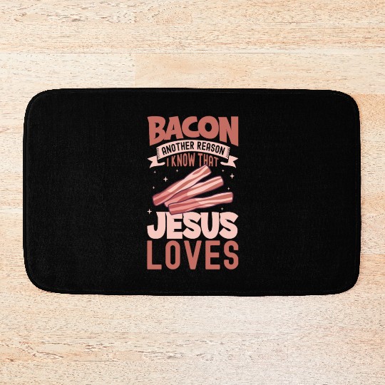 Bacon Lover Funny Bacon Famous Food Keto Diet Bath Mats