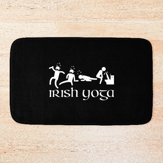 Irish Yoga Saint Patricks Day Bath Mats