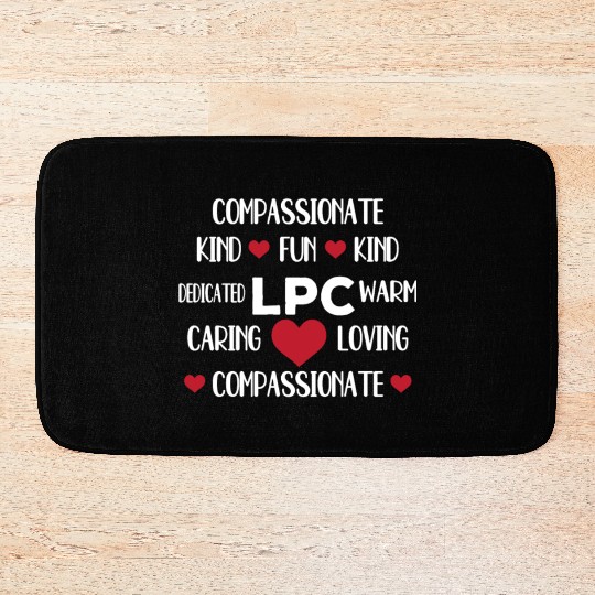 Beautiful LPC Mental Health Licensed Professional Bath Mats