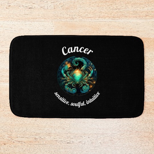 Cancer Zodiac Sign Cancer Astronomy Bath Mats
