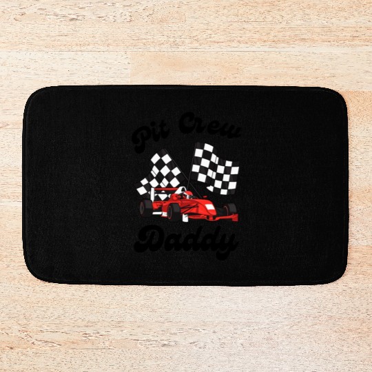 Race Car Matching Family Pit Crew Birthday Party Bath Mats