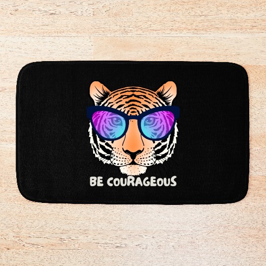 Be Courageous like a Lion Bath Mats