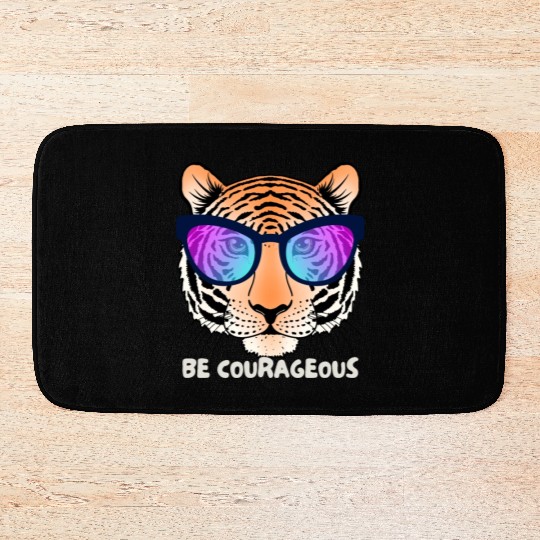 Be Courageous like a Lion Bath Mats