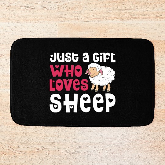 Cool Sheep For Women Girls Lamb Lover Sheep Bath Mats