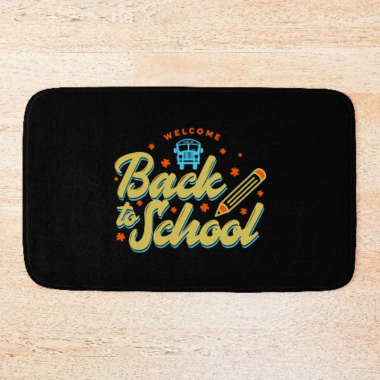 Welcome Back To School School Bus Driver Bath Mats