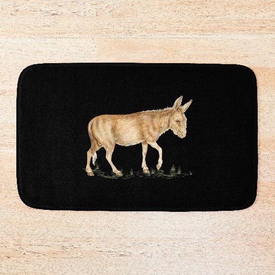 Farm Donkey Animal Lover Zookeeper Mule Farmer Bath Mats