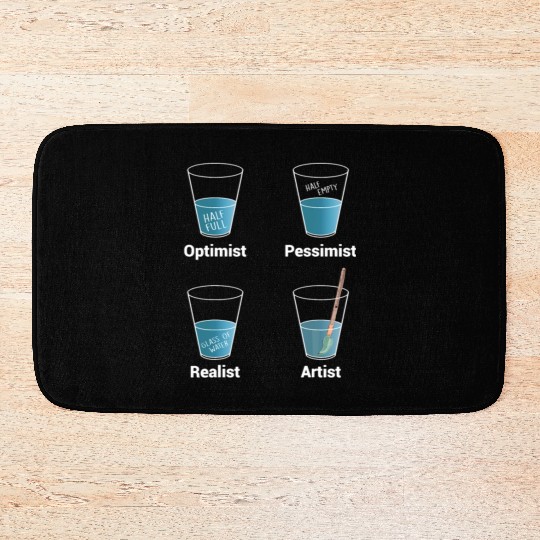 Funny Art Teacher Artist Brush Painter Bath Mats