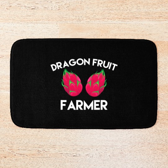 Dragon Fruit Farmer Outfit Love Tropical Food Bath Mats