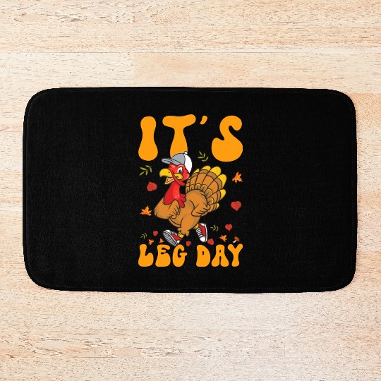 Thanksgiving Turkey Trot Squad Running Bath Mats
