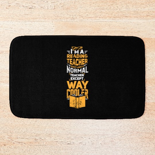 Cool Reading Teacher Bath Mats