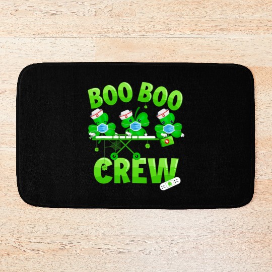 Boo Boo Crew Nurse St Patricks Day Shamrock Bath Mats