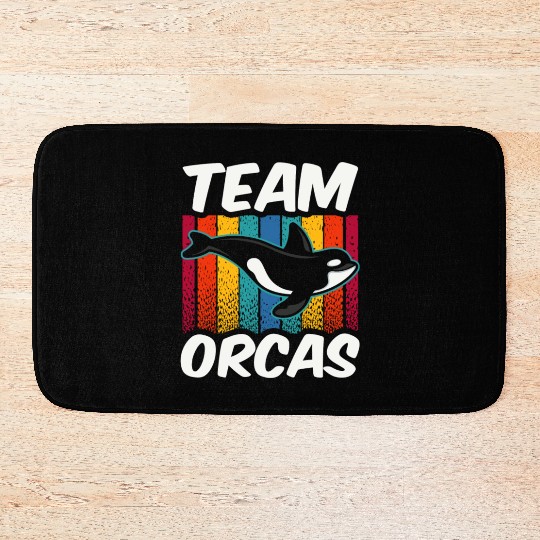 Team Orcas Orca Protect Whale Sea Bath Mats