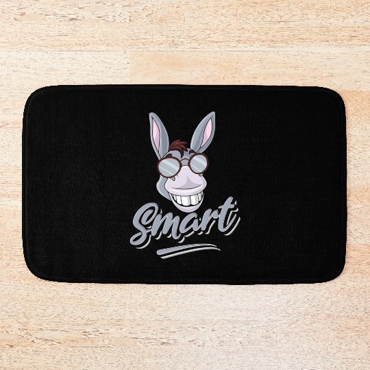 Smart Donkey Zookeeper Animal Lover Farmer Bath Mats