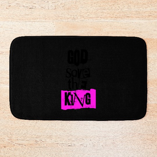 God Save The King Charles British Royal Punk Bath Mats
