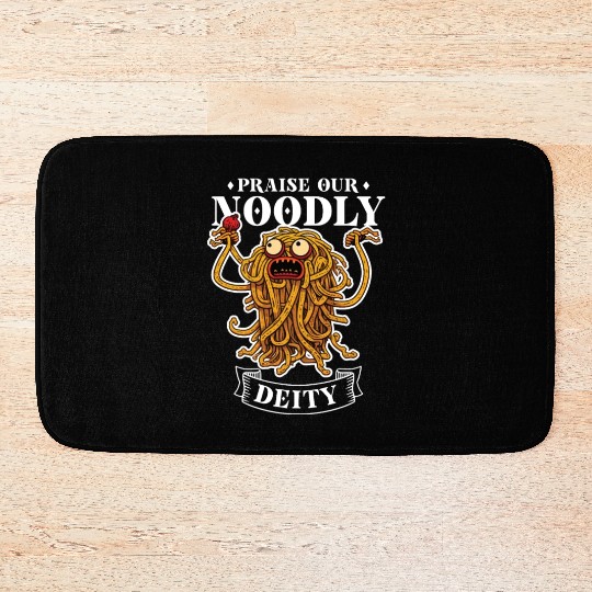 Atheist Atheism Flying Spaghetti Pastafarianism Bath Mats