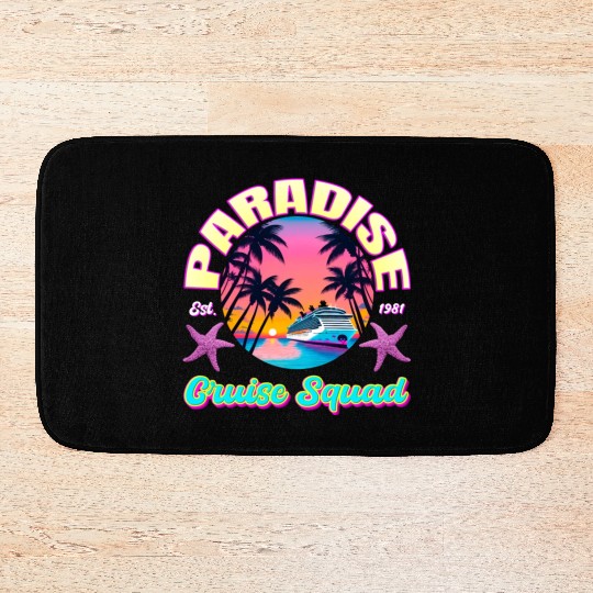 Paradise Cruise Squad: 80's Miami Cruise Ship Bath Mats