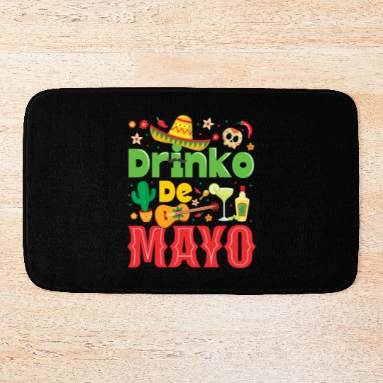 Cinco De Mayo Mexican Fiesta 5 De Mayo Drinking Bath Mats