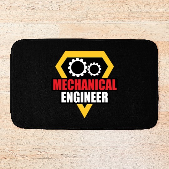 Mechanical Engineer Gear theme Design for engineer Bath Mats