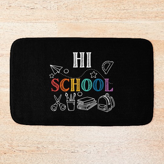 Hi School Back To School Squad Teacher Student Bath Mats
