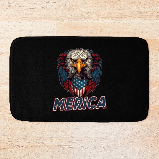 Proud American Independence Day Freedom Bath Mats