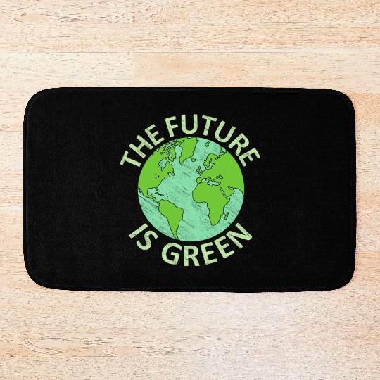 Earth Day 2022 Future Is Green Energy Save Bath Mats