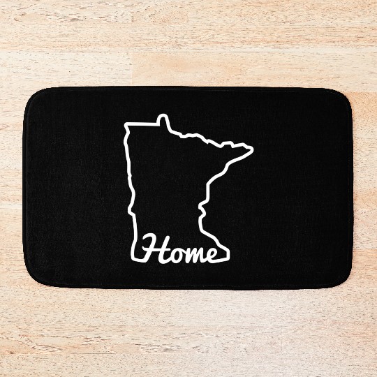 Minnesota Home Mn State Map Minnesotan Bath Mats