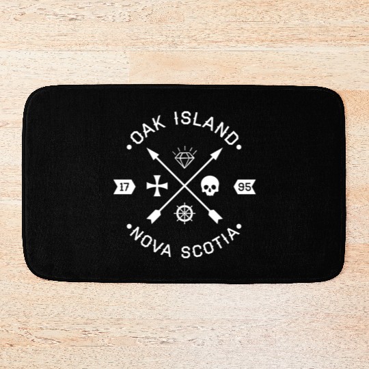 Oak Island Knights Templar Skull Arrows Bath Mats