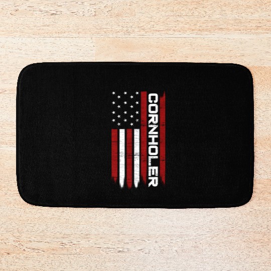 Cornhole Usa Flag Cornholer Bean Bag Game Bath Mats