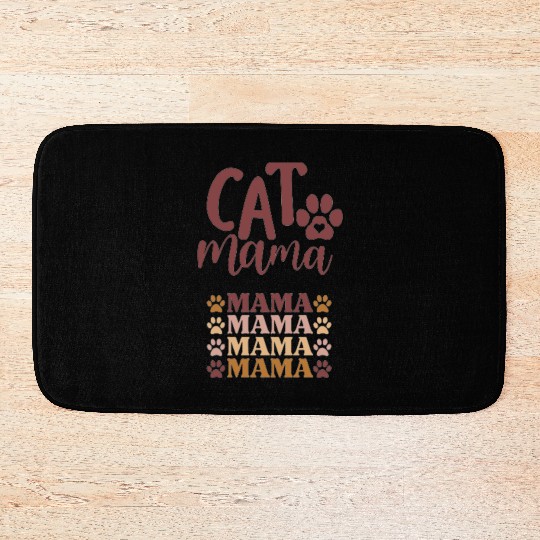 Cat Mama Cute Cat Lovers Bath Mats
