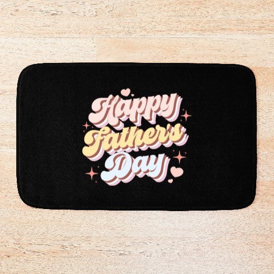 Groovy Happy Father's Day Bath Mats