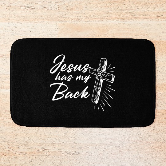 Jesus Has My Back 2 Bath Mats