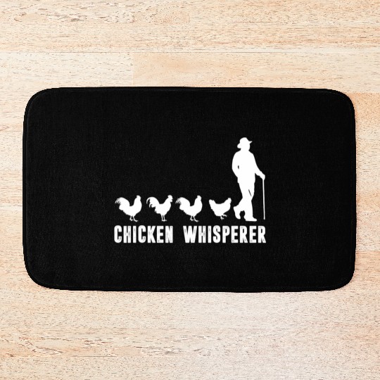 Funny Chicken Whisperer Girls Boys Farm Animal Bath Mats