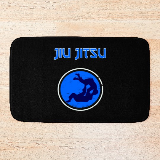 Jiu Jitsu Jiu Jitsu Bjj Mma Blue Dot Bath Mats