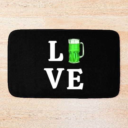 Love Green Beer Bath Mats