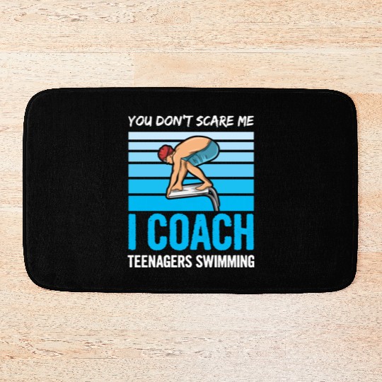 Swimming Design For A Swim Coach Bath Mats