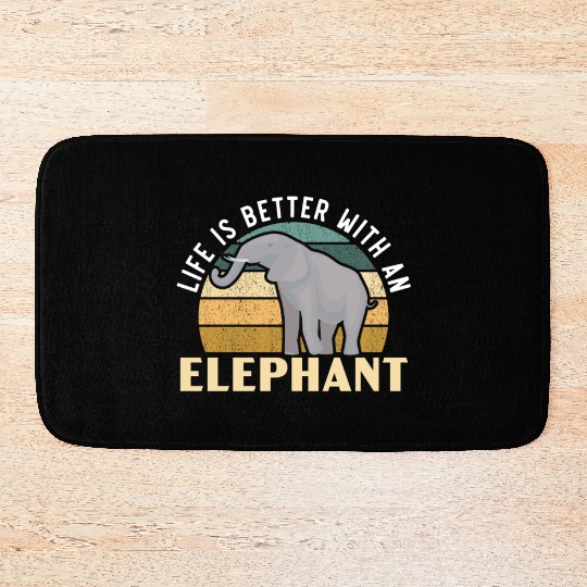 Elephant Lover Wildlife Animal Zoo Zookeeper Bath Mats