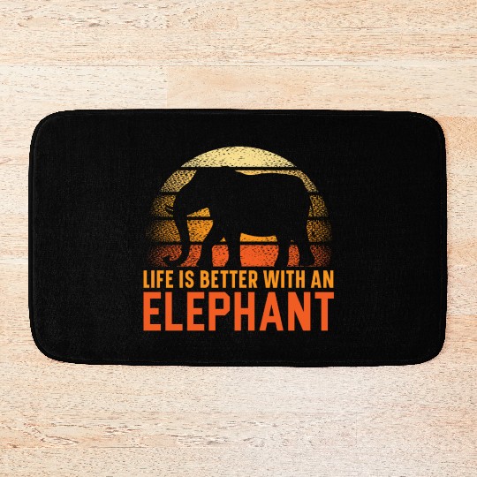 Elephant Lover Wildlife Animal Zoo Zookeeper Bath Mats