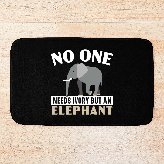 Elephant Lover Wildlife Animal Zoo Zookeeper Bath Mats