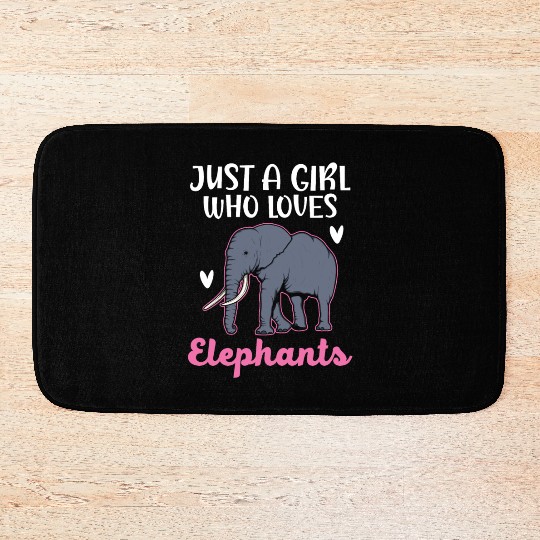 Elephant Lover Wildlife Animal Zoo Zookeeper Bath Mats