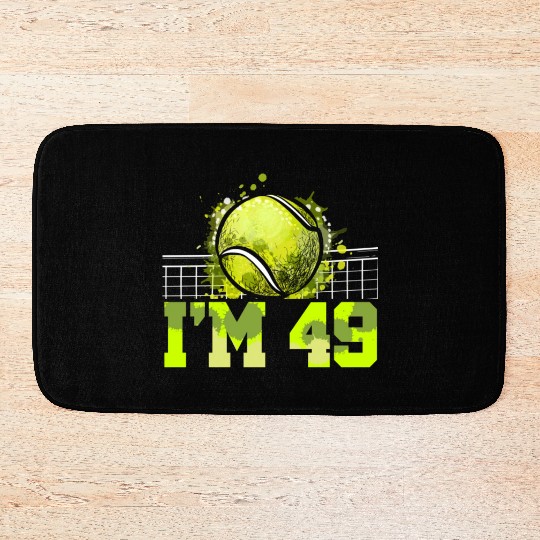 I'm 49 Racket Sports Tennis Player Adult 49th Bath Mats