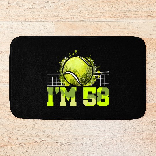 I'm 58 Racket Sports Tennis Player Adult 58th Bath Mats